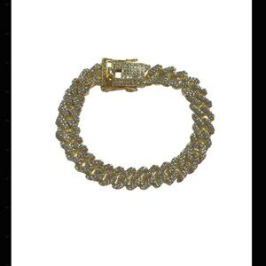 Brielle Bracelet with 18k Gold Plated Pavé Detailing & Secure Clasp